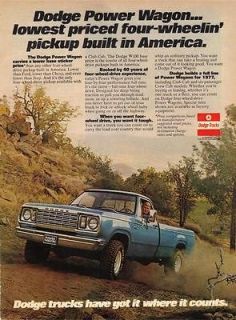 POWER WAGON AD LOWEST PRICED 4 WHEEL DRIE PICKUP BUILT IN AMERICA