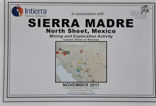 Mining Map Sierra Madre Mexico Gold Silver New 2011