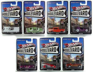Hot Wheels 2012 Boulevard Collection Set of 7  Real Riders   Release B