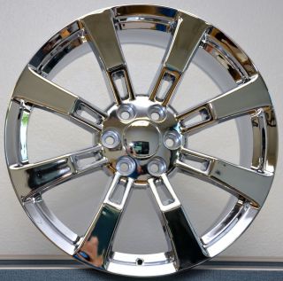 22 Tires Chrome Wheels Cadillac Escalade GMC Denali Rims Set Package