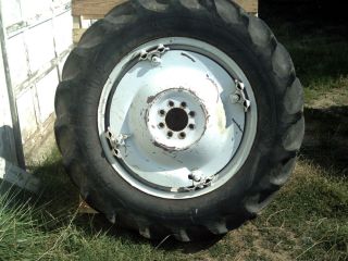 Used Tractor Tire 13 6 28 with Slab Style Rim Center