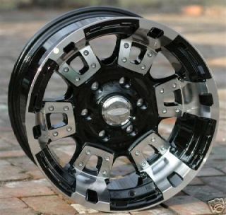 20 inch Black DIAMO 17K Wheels Rims Chevy GMC 6 Lug