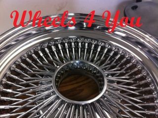 14 Wire Wheels Chrome Knockoff Spoke Rims inch Chevy