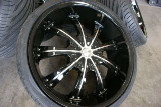 24 inch Black Chrysler 300 C Dodge Charger Wheels Rims