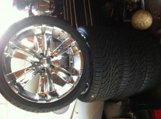 23 inch Rims and Falkon Tires Perfect Condition 5 Lug