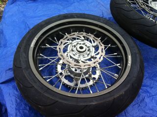KTM Supermotp Michelin Tires and Warp 9 Rims Front and Rear