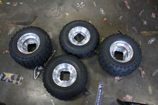 DS 650 Wheel and Tire Package Front and Rear Rims Tires Mounted