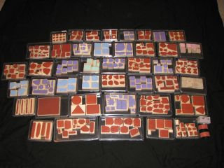 Lot of 44 Stampin Up Stamp Sets Two Wheels Includes Small Alphabet Set