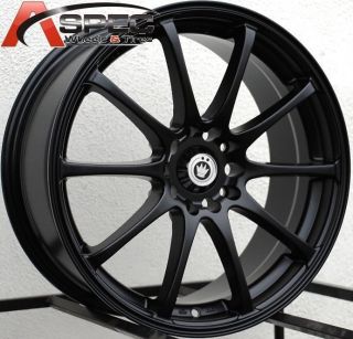 Konig Feather Wheels 5x100mm ET45 Rim Black Fits Celica WRX