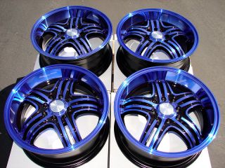  4x114 3 Blue Effect Wheels Yaris Civic G5 Forenza Lancer Alloy Rims