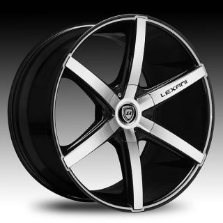 17 18 20 22 Wheels Tires Lexani R Six Black Mach Audi A4 A6 A8 AWD
