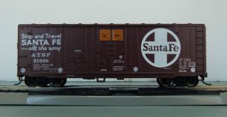 HO Scale Santa FE Boxcar with Metal Wheels and Kadees