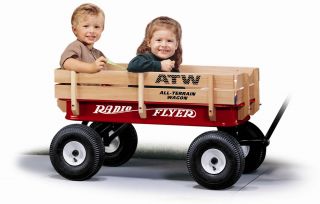 Radio Flyer 32S All Terrain Steel and Wood Wagon with Pneumatic Tires