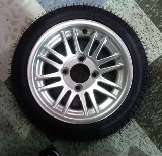 Golf Cart 12 inch Painted 16 Spoke Rim with New 205 30 12 Lo Pro Tire