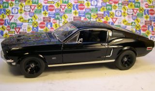 18 Custom Black 1968 Mustang GT Fastback with GMP Cragar Wheels