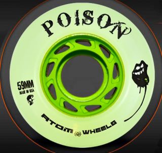 Atom Poison 59 Slim Set of 8 Roller Derby Wheels Hybrid
