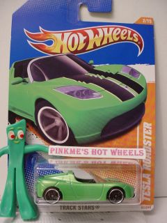 2011 I Hot Wheels Track Tesla Roadster 67★LT Green ★