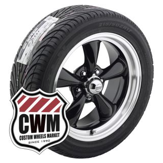17x8 Black Wheels Rims 5x4 75 Nexen Tires 235 45ZR17 for Chevy Nova