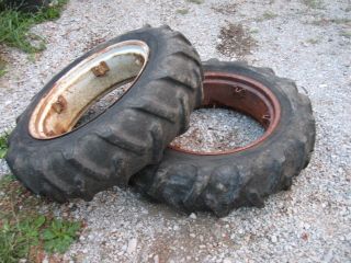 12.4x28 12.4 28 rear tractor tires and rims Ford 8N, Jubilee, 600, 601