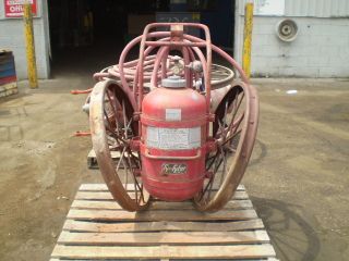 Vintage Fire Extinguisher on Wheels Model Nos 91 1 and 91 2