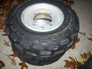 Predator 500 Outlaw Douglas Aluminum Front Wheels Rims w Tires