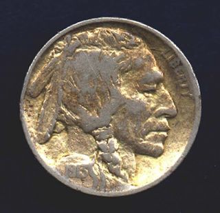 Denver Mint Type 2 Buffalo Five Cents Full Rim Nickel Coin