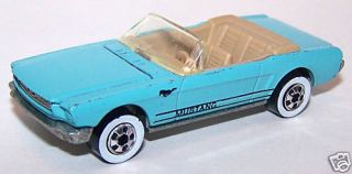 Hot Wheels 1987 65 Mustang Convertible Blue Whitewall
