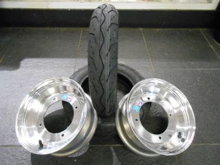 Banshee Wheels Rims Tires Drag Race Package Polished