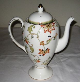 Tall Wedgwood Oberon Greek Key Coffee Pot or Teapot Mint Condition