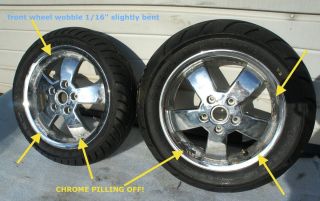 GTV250 GT250 GTS250 200L Wheel Rim Chrome Peeling Pirelly Tire