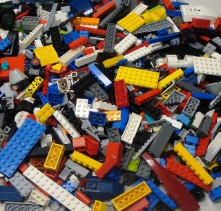 500 Lego Bricks Blocks Baseplates Wheels Bulk Parts Lot