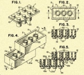 Lego Toy Building Brick Original US Patent Print K187