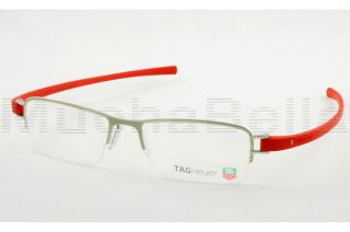  EYEGLASS FRAMES TH 7204 003 RED AND SILVER HALF RIM NEW AUTHENTIC