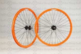 Velocity Chukker Track Wheels Orange Fixed Gear Deep V