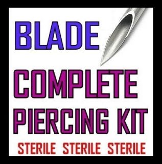 Sterile Basic Blade Needle Body Piercing Kit Choose Piercing Jewellery