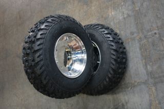 Front Tires 21x7x10 350 660 700 Bazooka with Rims Mounted Front