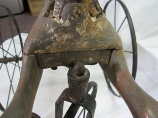 Antique Horse Tricycle Cast Iron Head Chain Drive Orig