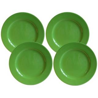 Set of 4 Fun Factory Green Apple Dinner Plates   #Y1045