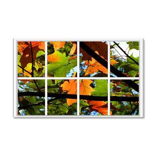 Fall Leaves Window 138.5 x 24.5 Wall Peel for $20.00