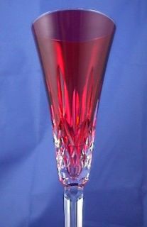 Waterford Lismore Jewels Ruby Champagne Flute Made in Ireland