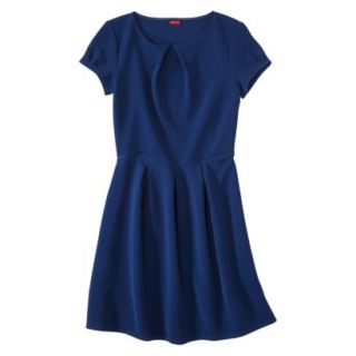 Merona Womens Textured Cap Sleeve Shift Dress   Waterloo Blue   L