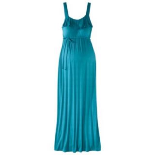 Liz Lange for Target Maternity Sleeveless Ruffled Maxi Dress   TurquoisXSe