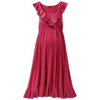 Merona Maternity Sleeveless Ruffle Trim Dress   Red S