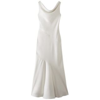 TEVOLIO Womens Soft Satin Cowl Neck Bridal Gown   Porcelain White   2