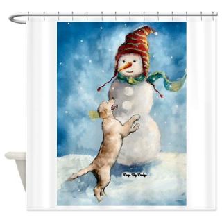 CafePress Golden Retriever Christmas Shower Curtain Free Shipping! Use code FREECART at Checkout!