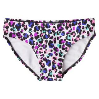 Xhilaration Girls Leopard Print Hipster Bikini Bottom   White M