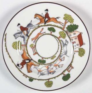 Wedgwood Hunting Scene Bread & Butter Plate, Fine China Dinnerware   Bone, Horse