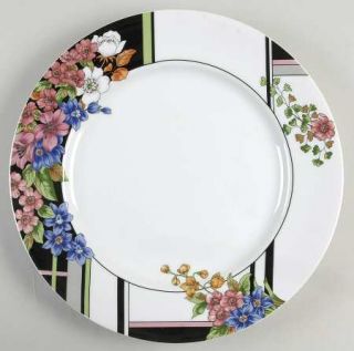 Mikasa Colefax 12 Chop Plate/Round Platter, Fine China Dinnerware   Pink,Blue&W