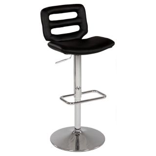 Chintaly Dante Pneumatic Gas Lift Swivel Height Bar Stool   Chrome Multicolor  