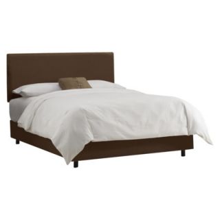 Skyline Full Bed Arcadia Nailbutton Bed   Chocolate